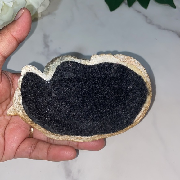 Vintage Cat Figurine Ginger Kitty Gray Mouse Hand Painted Resin Statue Cat Mouse - Picture 14 of 14